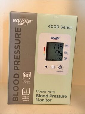 Equate 4000 Series Upper Arm Blood Pressure Monitor - Mint/Gray
